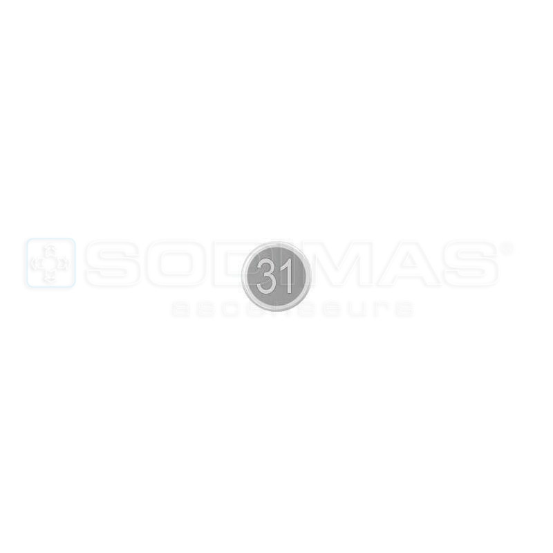 Bouton Cyntra inox brossé 31