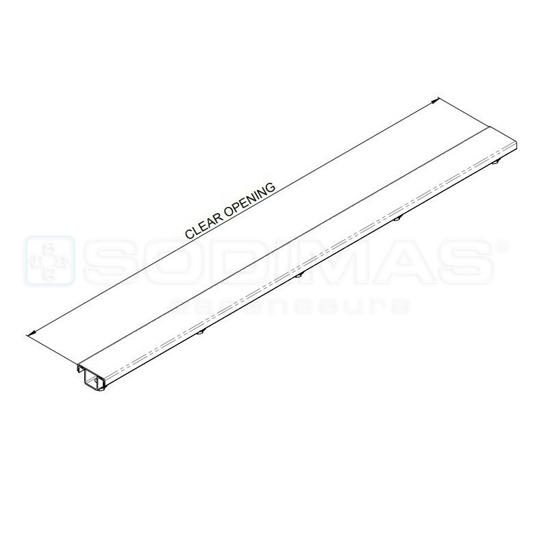 Seuil de propreté inox SD20 ouverture télescopique et centrale PL=900