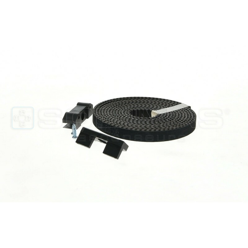 Courroie avec attache portes cabines ouverture latérale - 2 Vtx - PL 1000 - Lg 2490 - SD20
