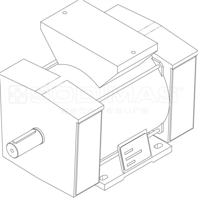 Moteur B3 1000 kg - 7 kW - 50 Hz - 6 pôles - 900 tr/min - fiche paramétrage n°6 pour ATV58F