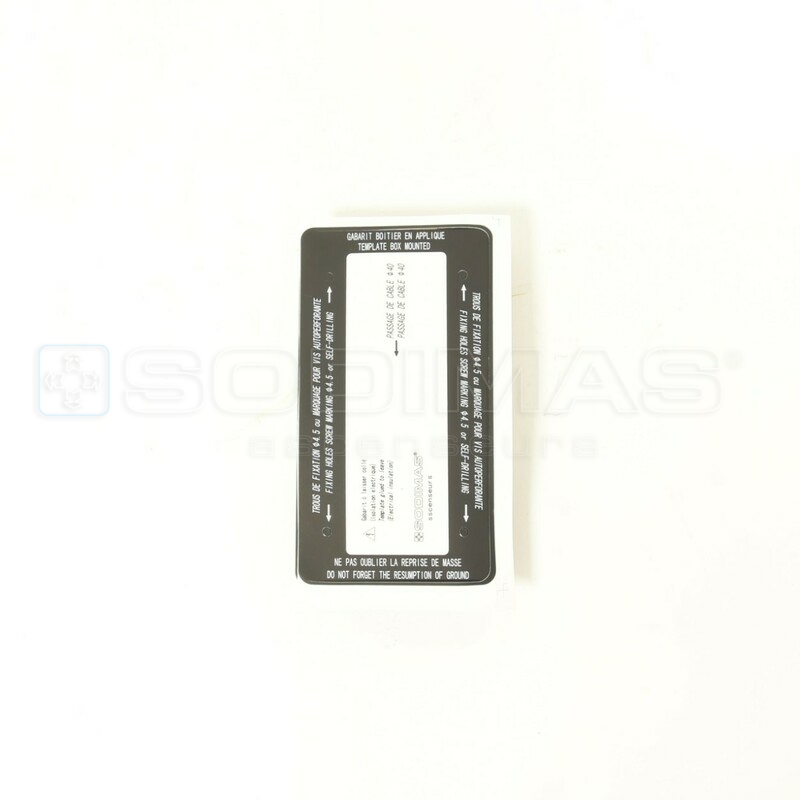 Plastron applique PMMA horizontal, afficheur 4,3 pouces CAN, avec gong, dimension 175 x 97 mm, fixation vis