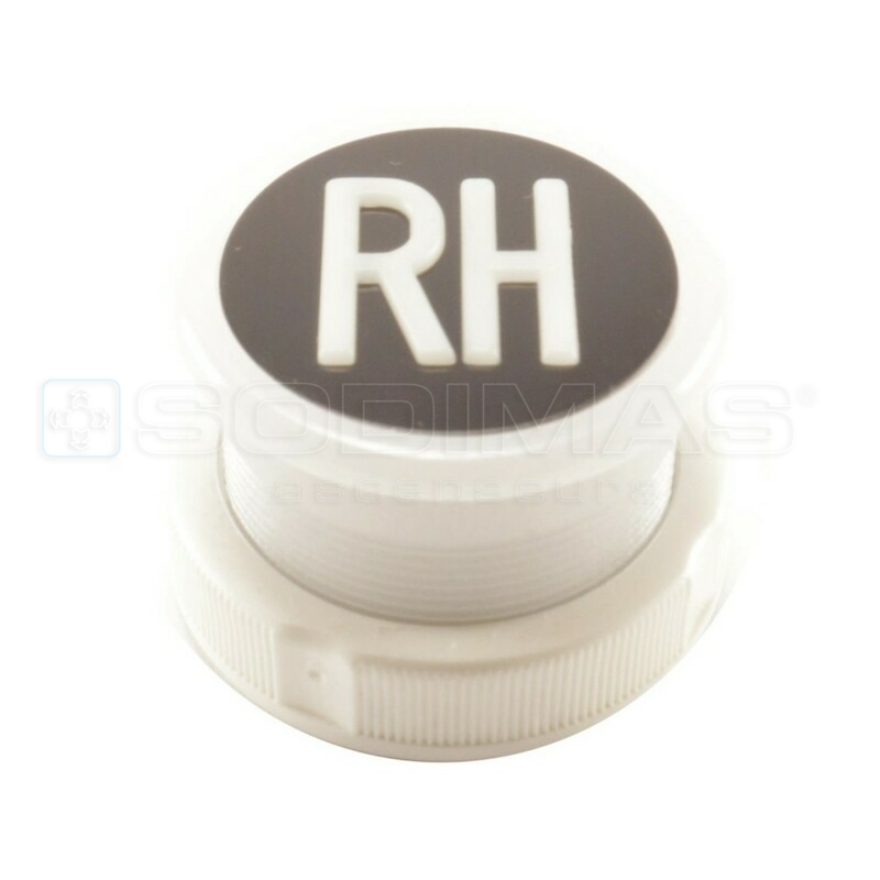 Bouton Cyntra V2 noir brossé RH