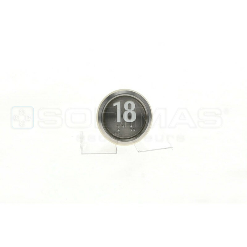 Bouton Cyntra 18 IP54 lumineux bleu 1 contact 1 connecteur