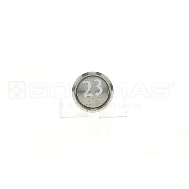 Bouton Cyntra 23 IP54 lumineux bleu 1 contact 1 connecteur