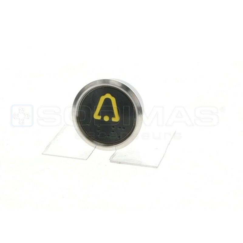 Bouton IP65 V2 noir brossé cloche