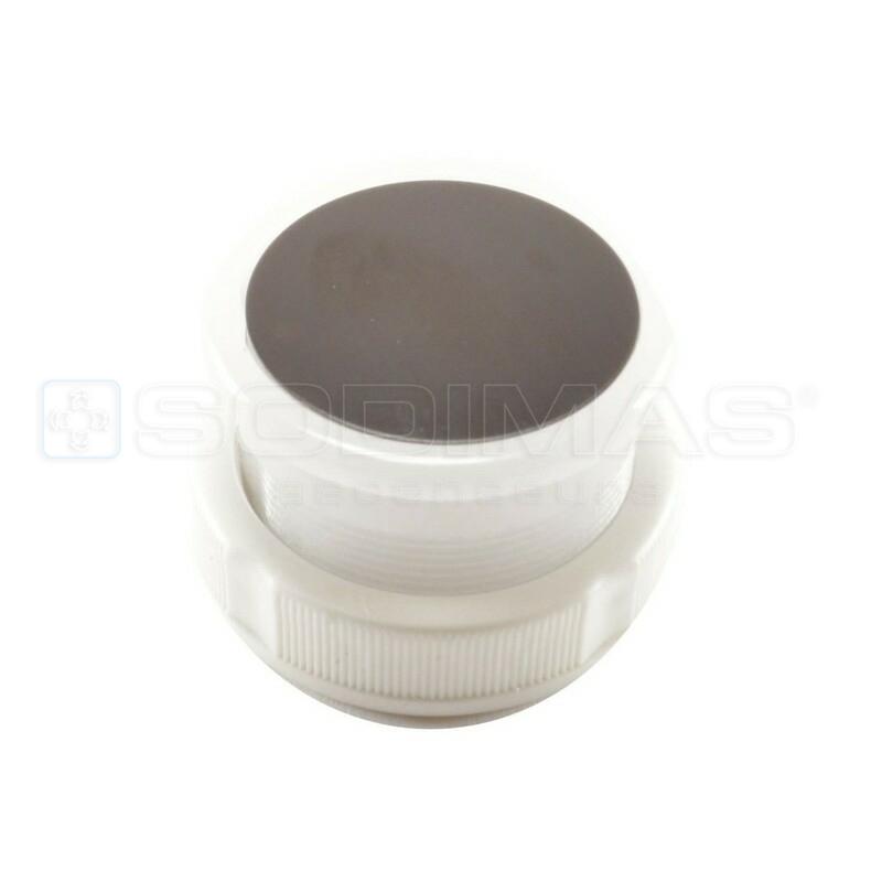 Bouton Cyntra V2 noir brossé vierge duplex