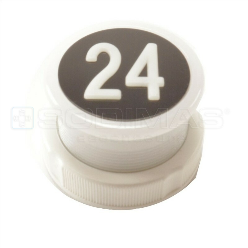 Bouton Cyntra V2 noir brossé 24
