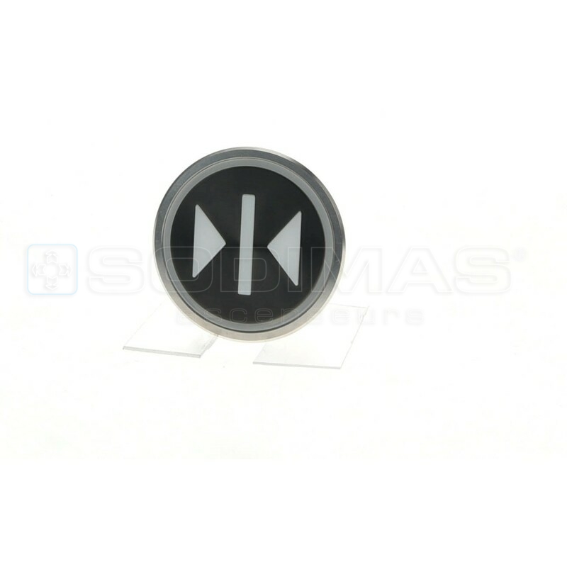 Bouton Cyntra XL V2 noir brossé fermeture