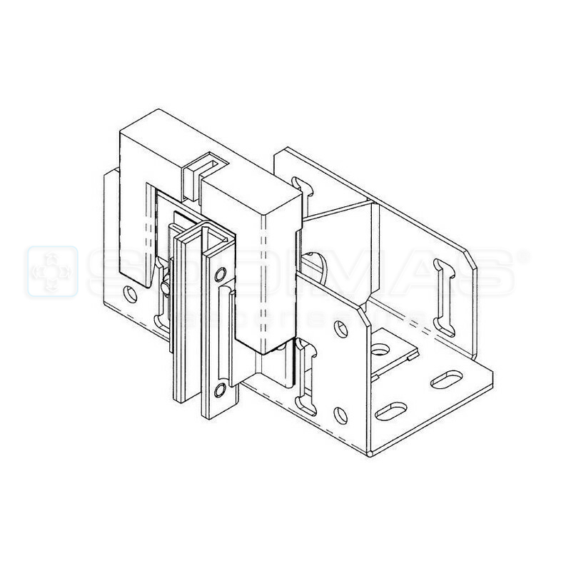 Ensemble support coulisseau guide de 16 mm