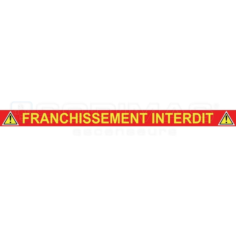 Étiquette franchissement balustrade