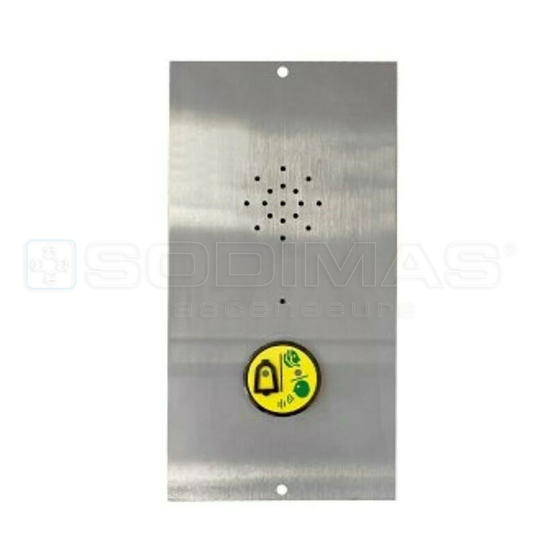 Plastron téléphone avec bouton alarme V2 encastré pour Sodiaphone