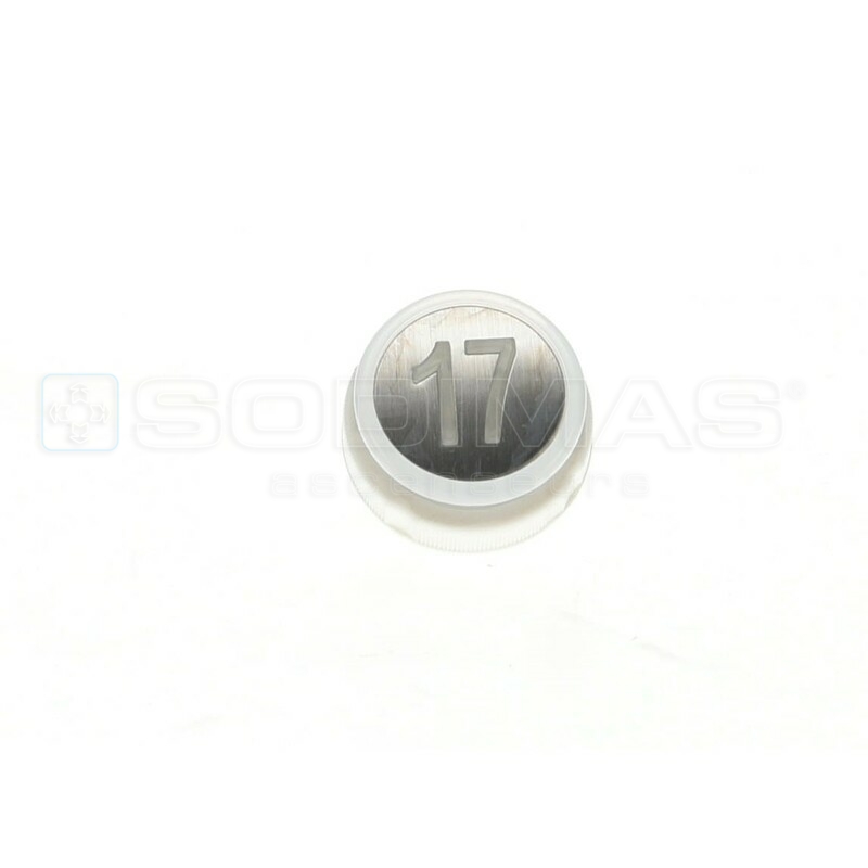 Bouton Cyntra inox brossé 17