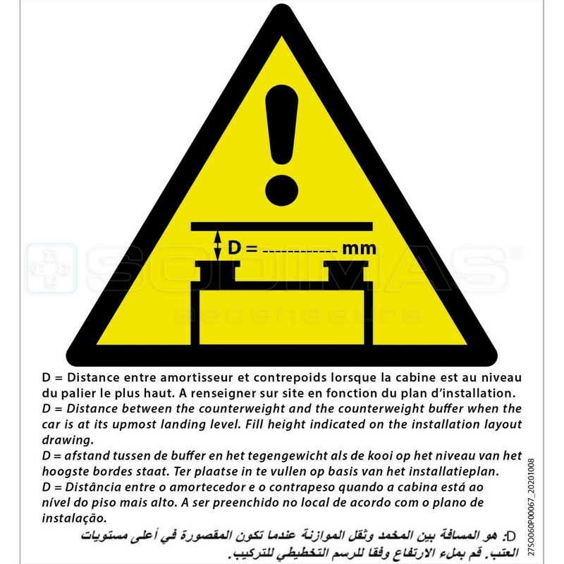 Etiquette refuge contrepoids 81-20
