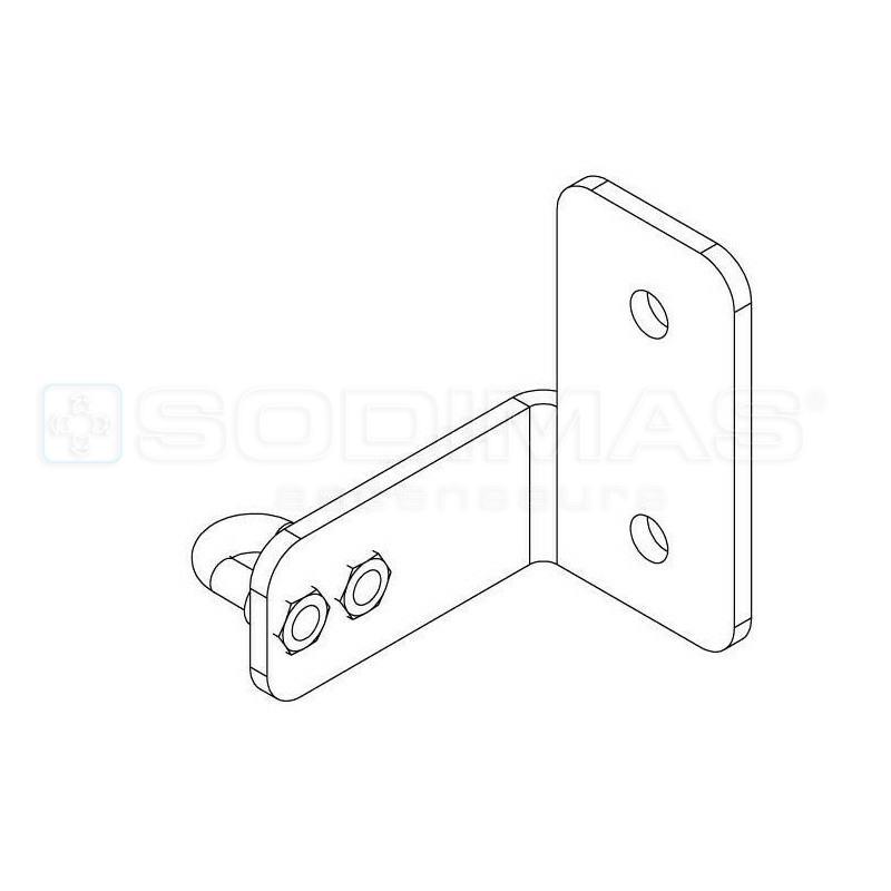 Ensemble fixation câble stop chute bas