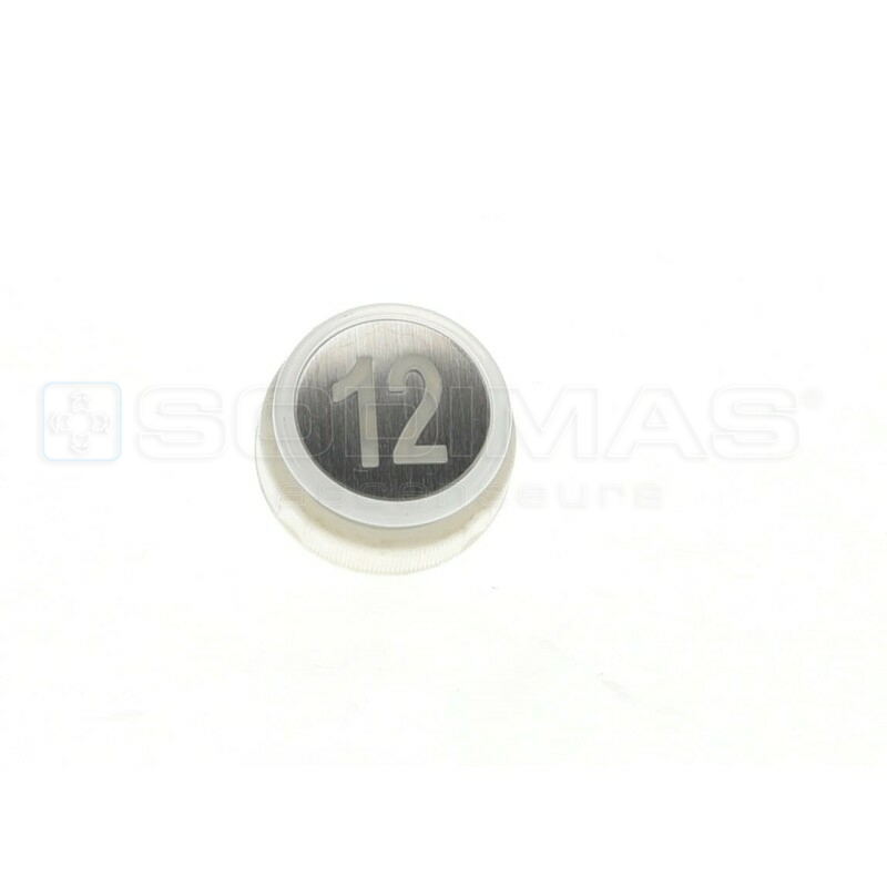 Bouton Cyntra inox brossé 12