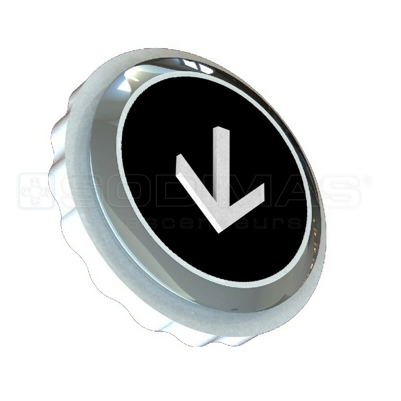 Bouton Slyma V2 noir brossé descente