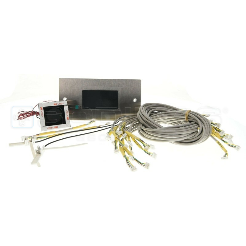Kit plastron indicateur LCD 4 pouces bleu CAN avec synthèse vocale gong et haut-parleur - câbles bouton pour 12 niveaux