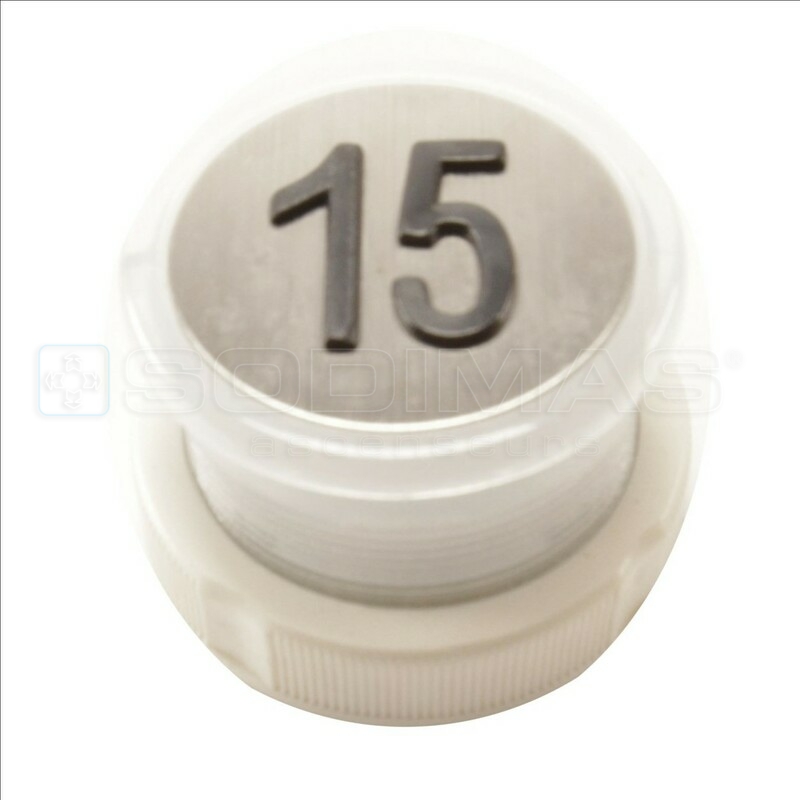 Bouton Cyntra V2 inox brossé 15