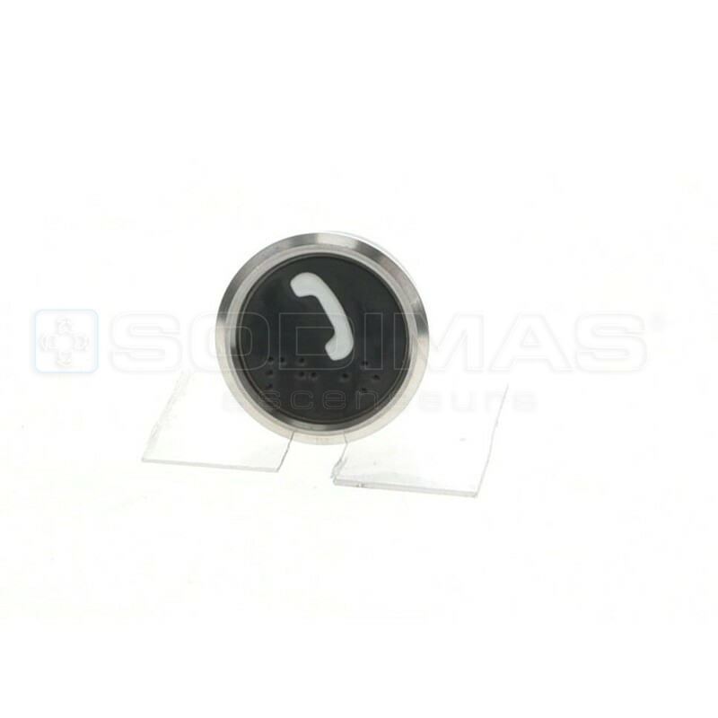 Bouton IP65 V2 noir brossé téléphone