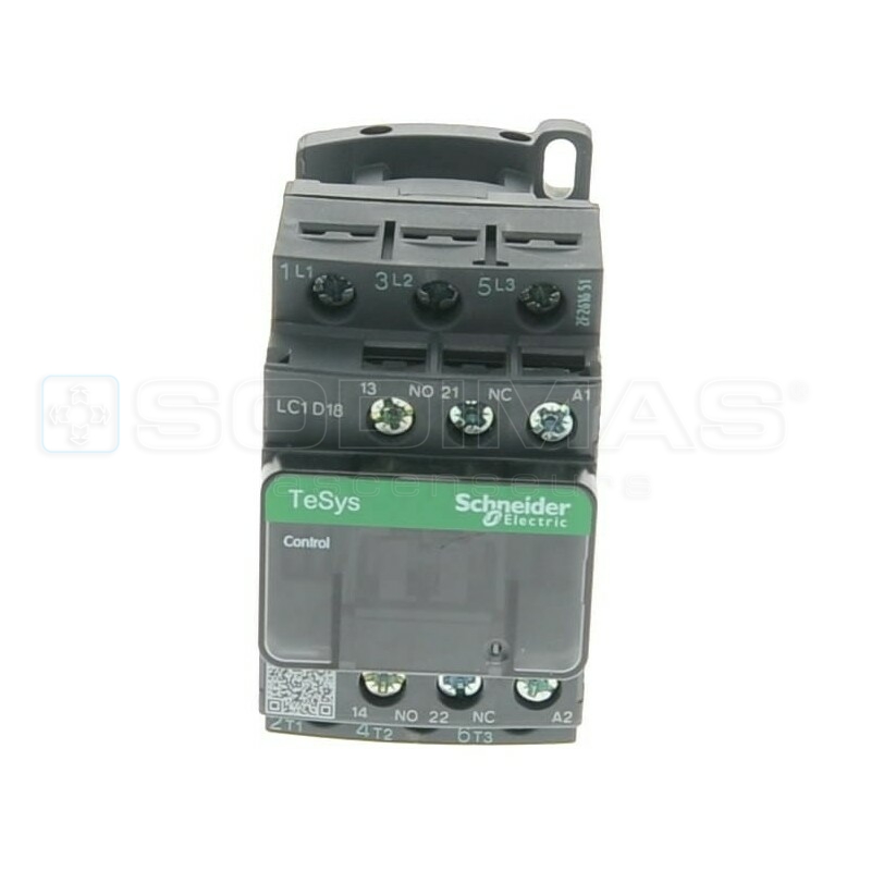 Contacteur 18 A - 1F+1O - 230 V - 50/60 - 230 VCA - LC1D18P7