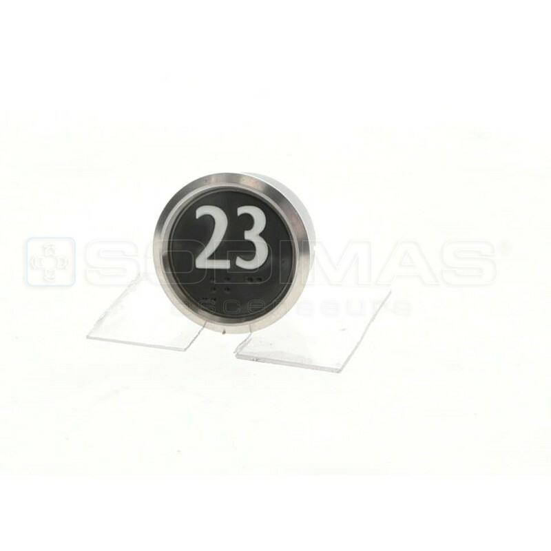 Bouton IP65 V2 noir brossé 23