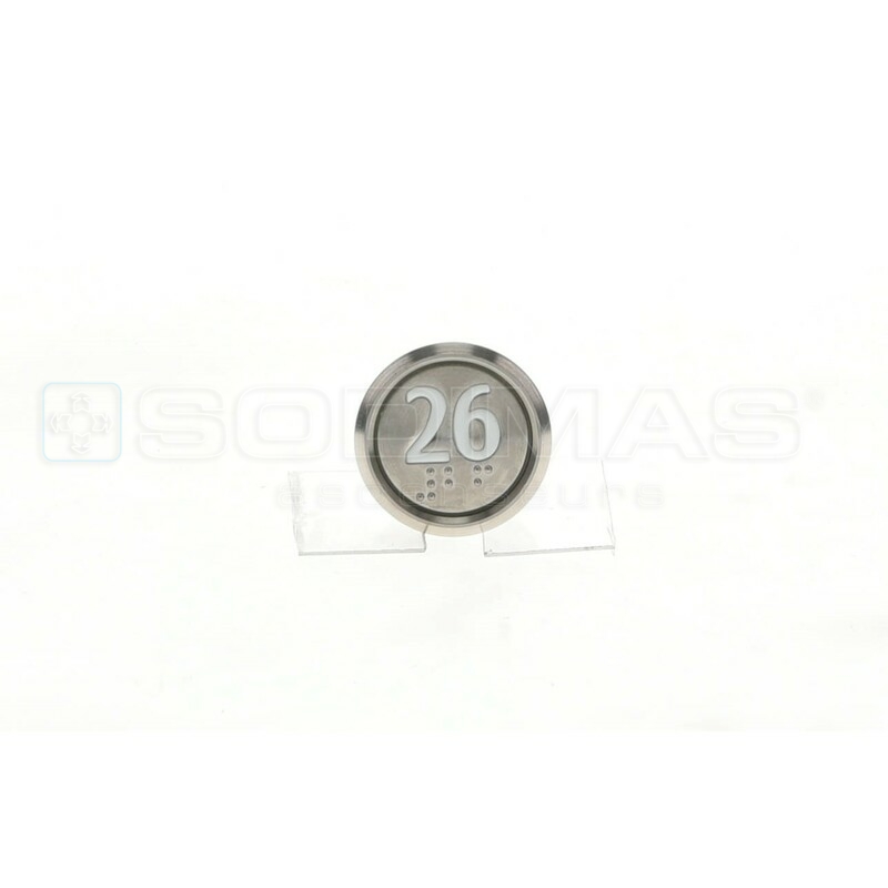 Bouton Cyntra 26 IP54 lumineux bleu 1 contact 1 connecteur