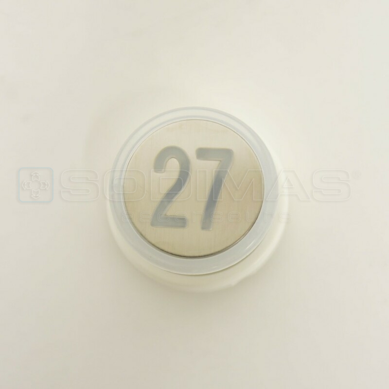 Bouton Cyntra inox brossé 27