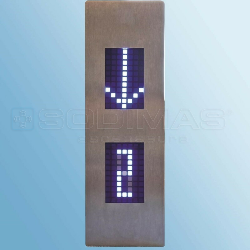 Plastron afficheur LCD 2 pouces SAF ATV sans haut-parleur fixations par goujons dimensions 58x185 mm