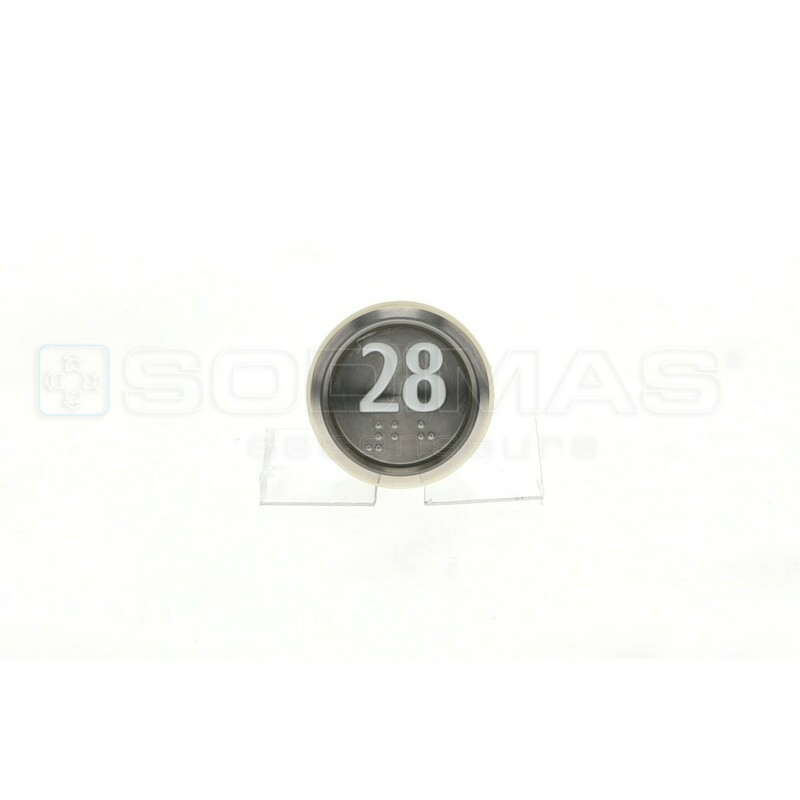 Bouton Cyntra 28 IP54 lumineux bleu 1 contact 1 connecteur