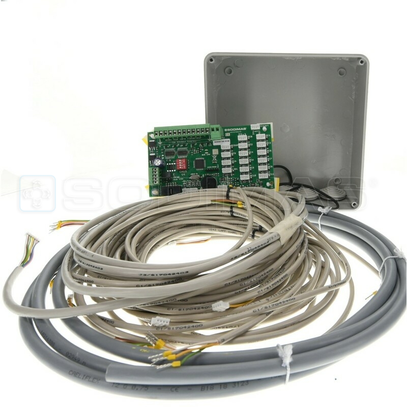 Kit boitier carte interface CAN sur toit cabine- boite à boutons cabine conservée - câbles bouton pour 12 niveaux - NG240/QI/QItouch