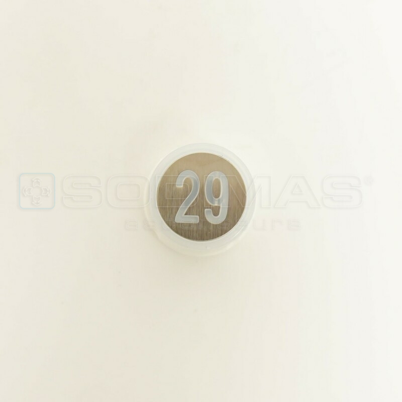 Bouton Cyntra inox brossé 29