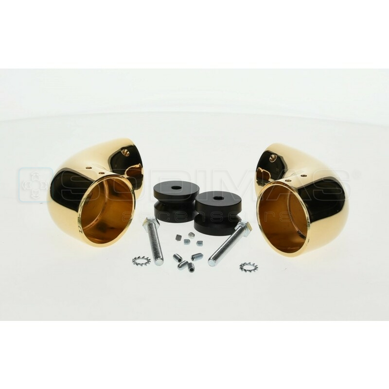 Jeux de 2 embouts main courante finition dorure