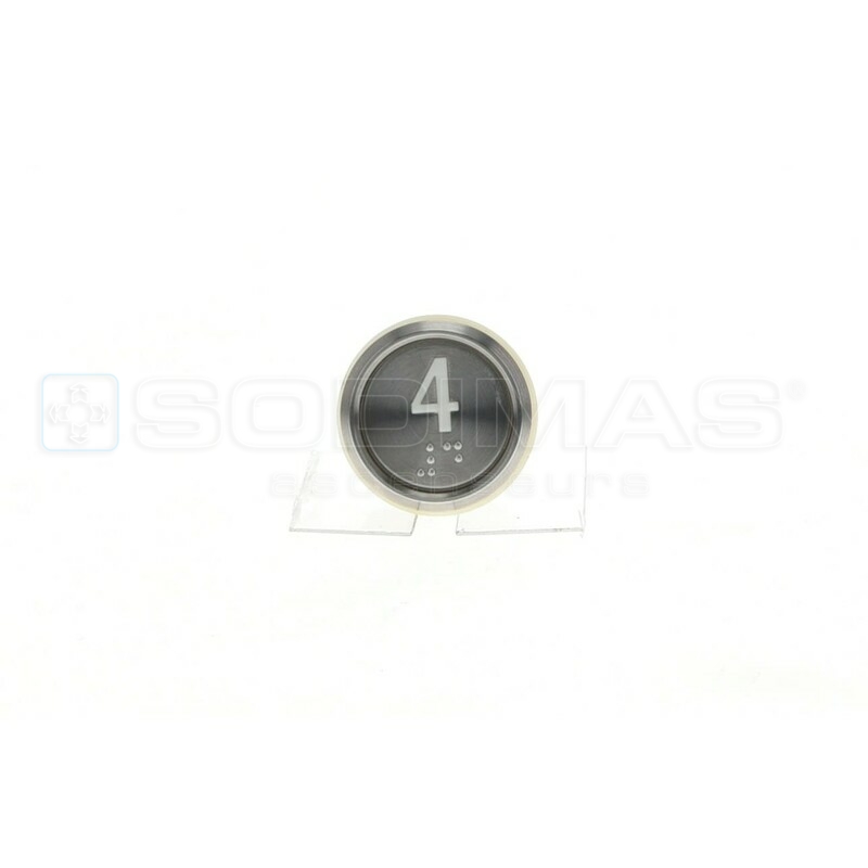 Bouton Cyntra 4 IP54 lumineux bleu 1 contact 1 connecteur