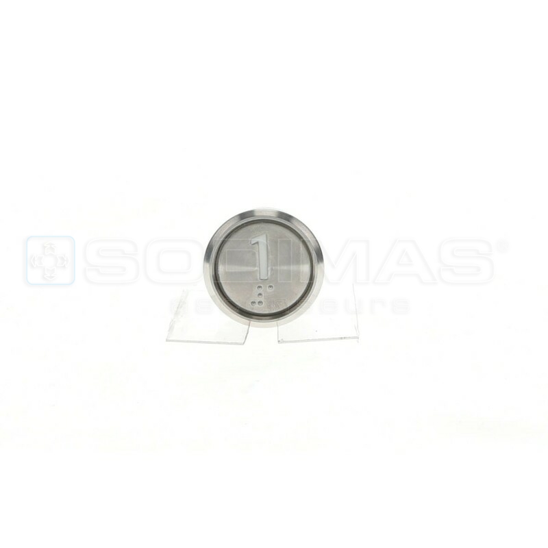 Bouton Cyntra 1 IP54 lumineux bleu 1 contact 1 connecteur