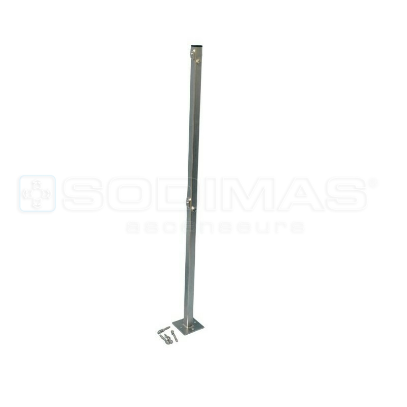 Poteau garde-corps fixation sol