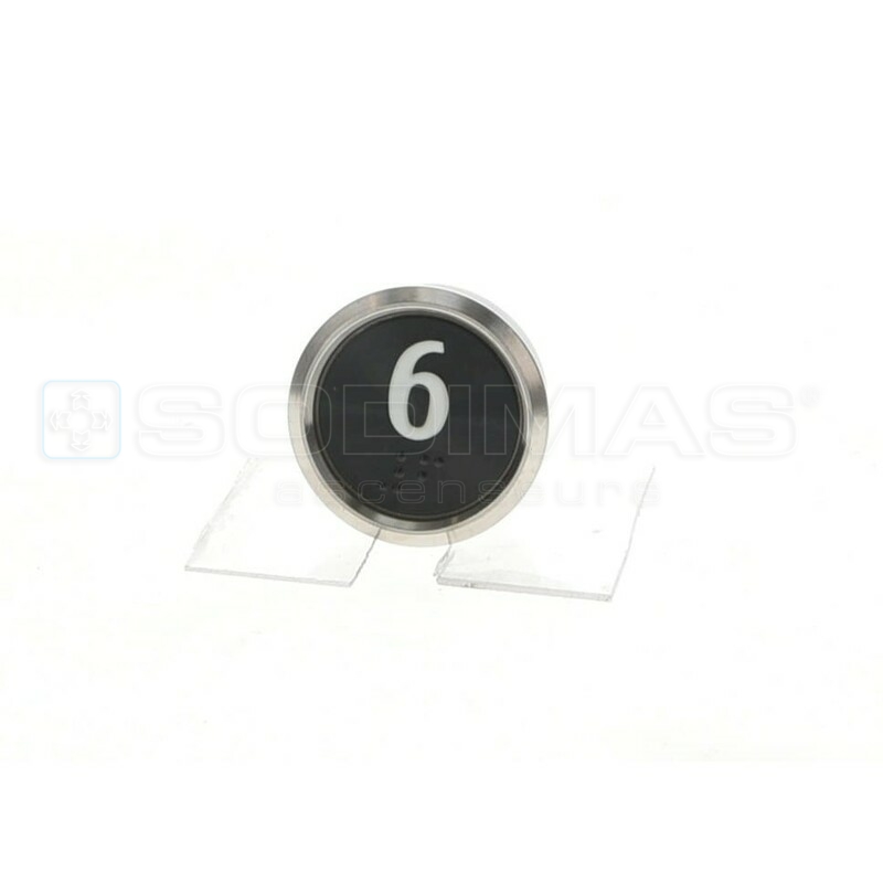 Bouton IP65 V2 noir brossé 6
