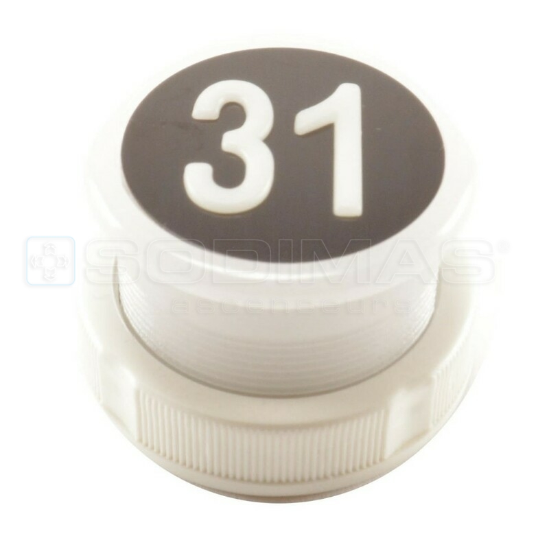 Bouton Cyntra V2 noir brossé 31