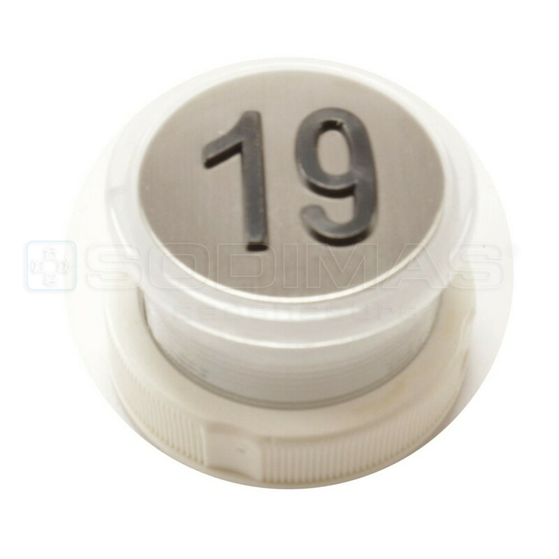 Bouton Cyntra V2 inox brossé 19