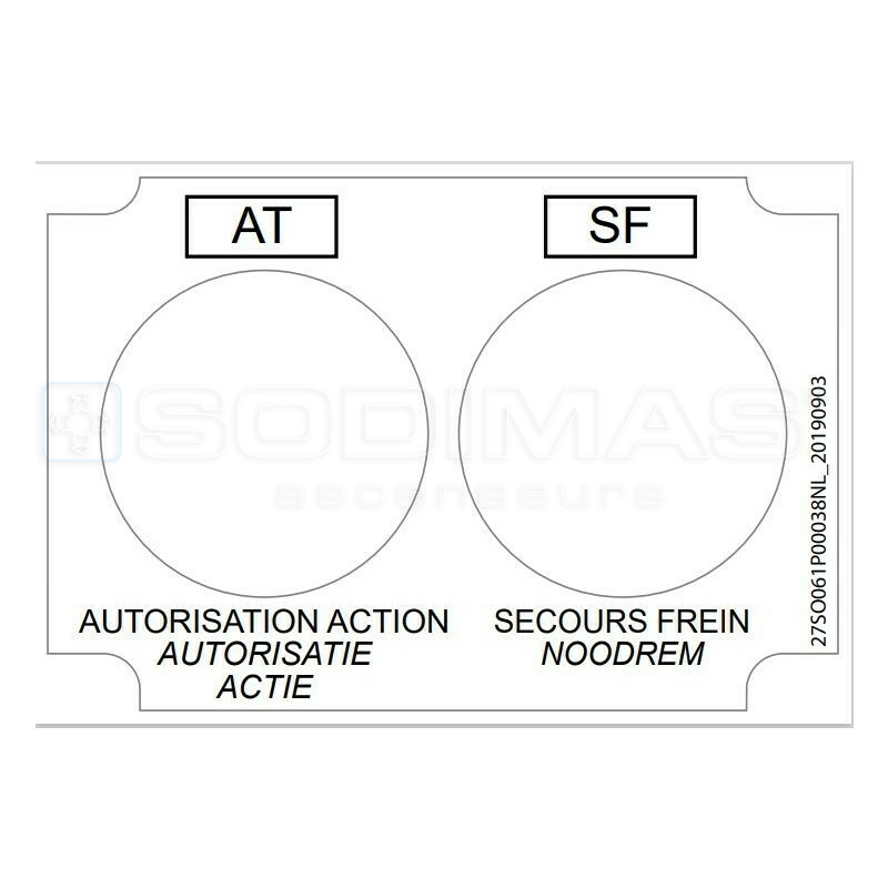 Etiquette bouton autorisation Qi Touch NL/FR