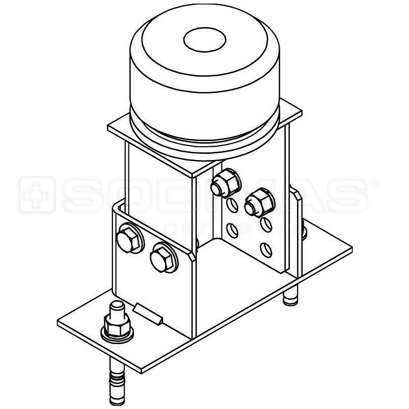 Ensemble amortisseur variable type B Ø 100 mm