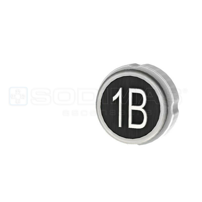 Bouton Cyntra V2 noir brossé 1B