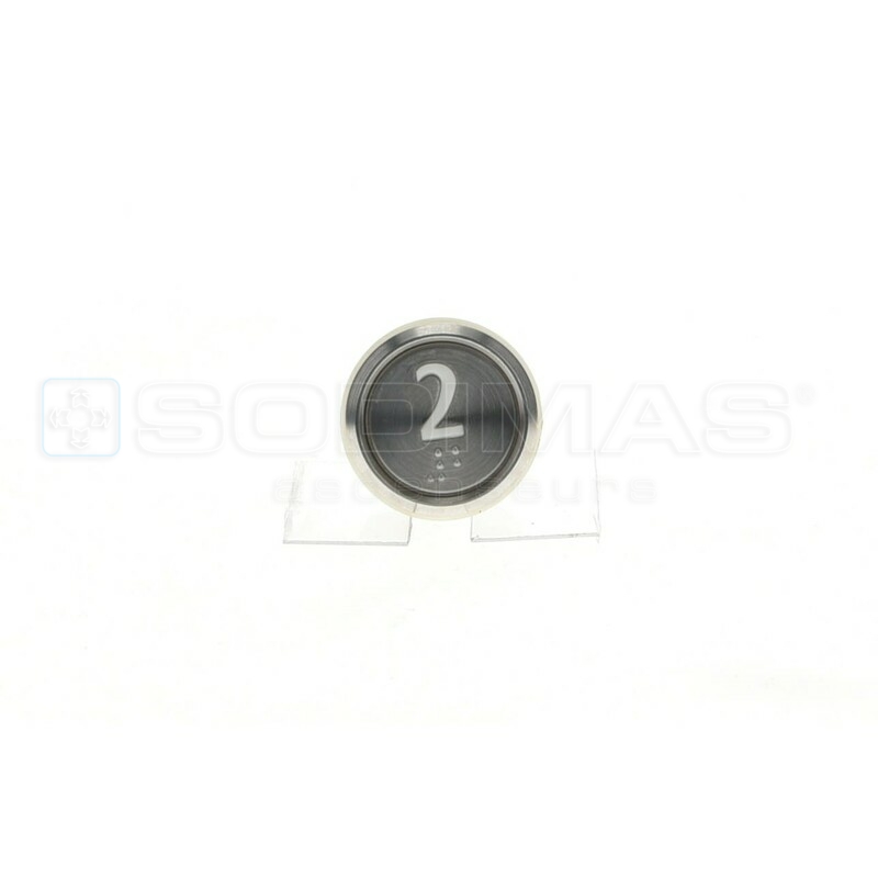Bouton Cyntra 2 IP54 lumineux bleu 1 contact 1 connecteur