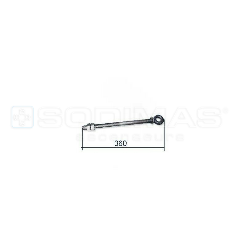Attache-câble à oeil Ø 12 à 13mm. sans ressort : Type CT3.