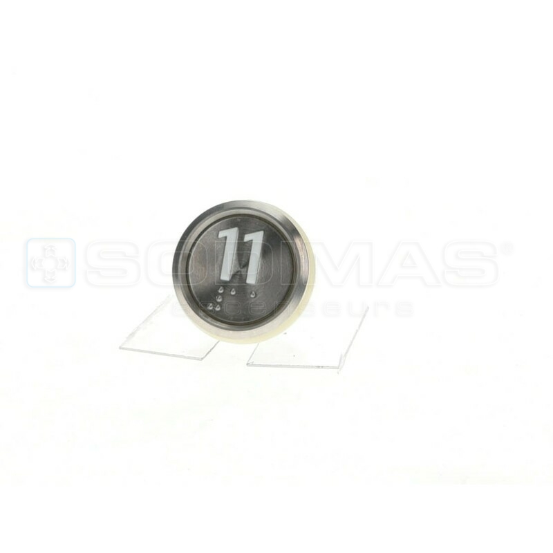Bouton Cyntra 11 IP54 lumineux bleu 1 contact 1 connecteur