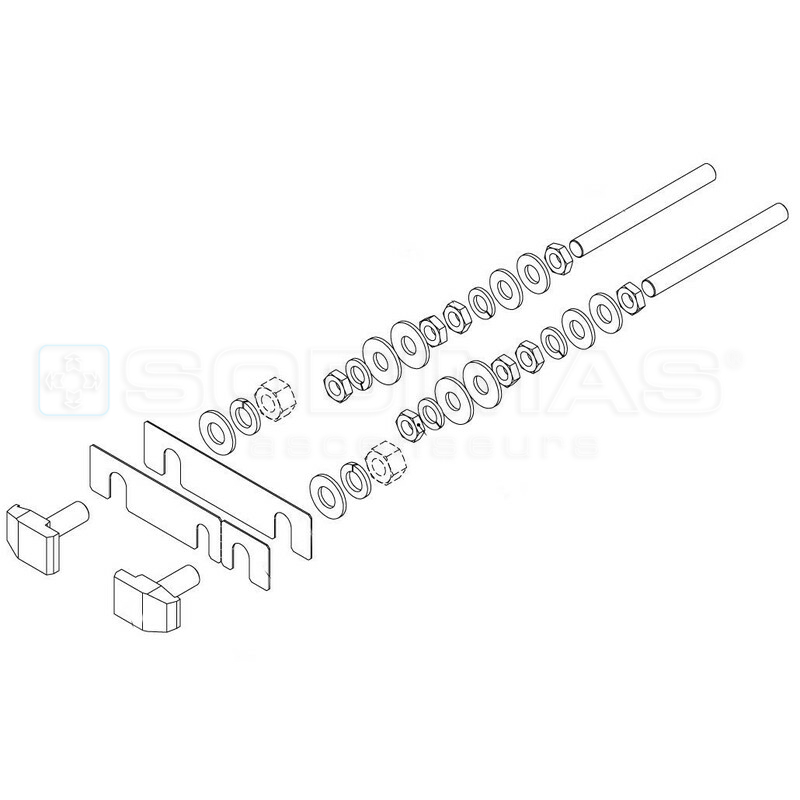 Sachet de visserie T3 attaches de guide plat pylône