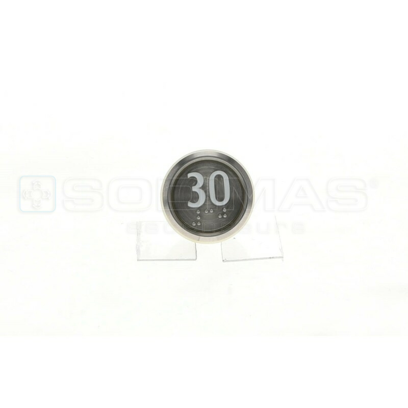 Bouton Cyntra 30 IP54 lumineux bleu 1 contact 1 connecteur