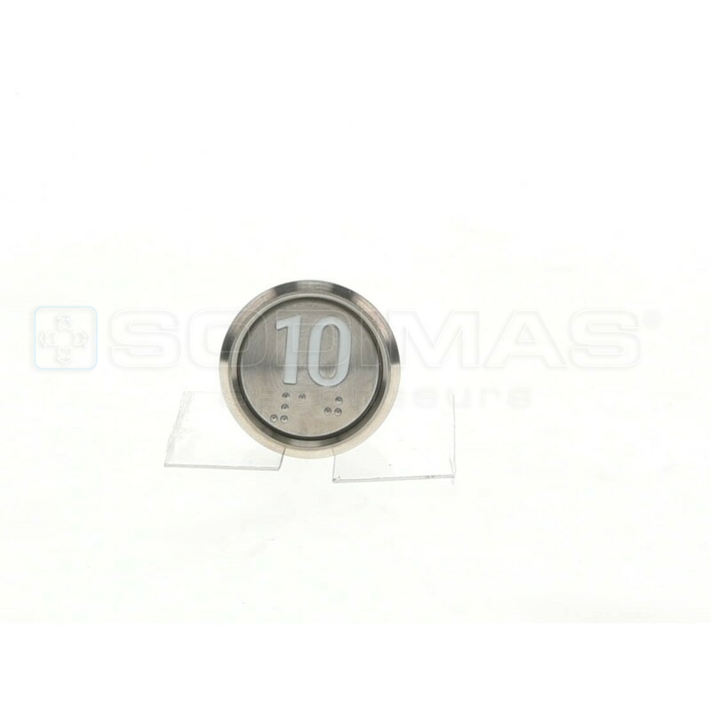 Bouton Cyntra 10 IP54 lumineux bleu 1 contact 1 connecteur