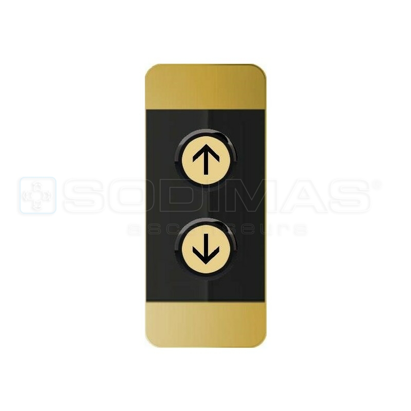 Boite palière Black Pad-V2 OR - 2 boutons duplex