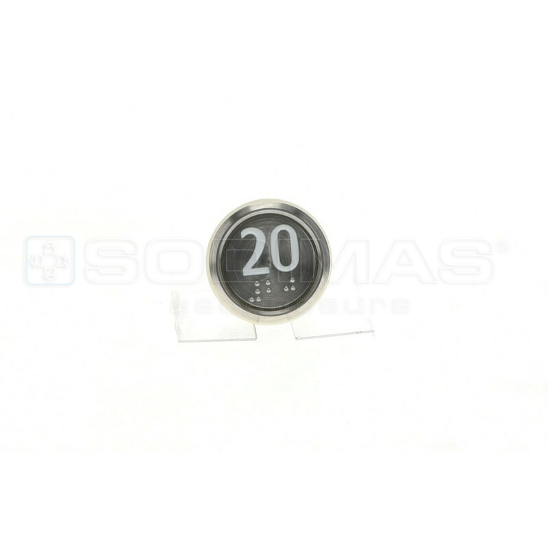 Bouton Cyntra 20 IP54 lumineux bleu 1 contact 1 connecteur