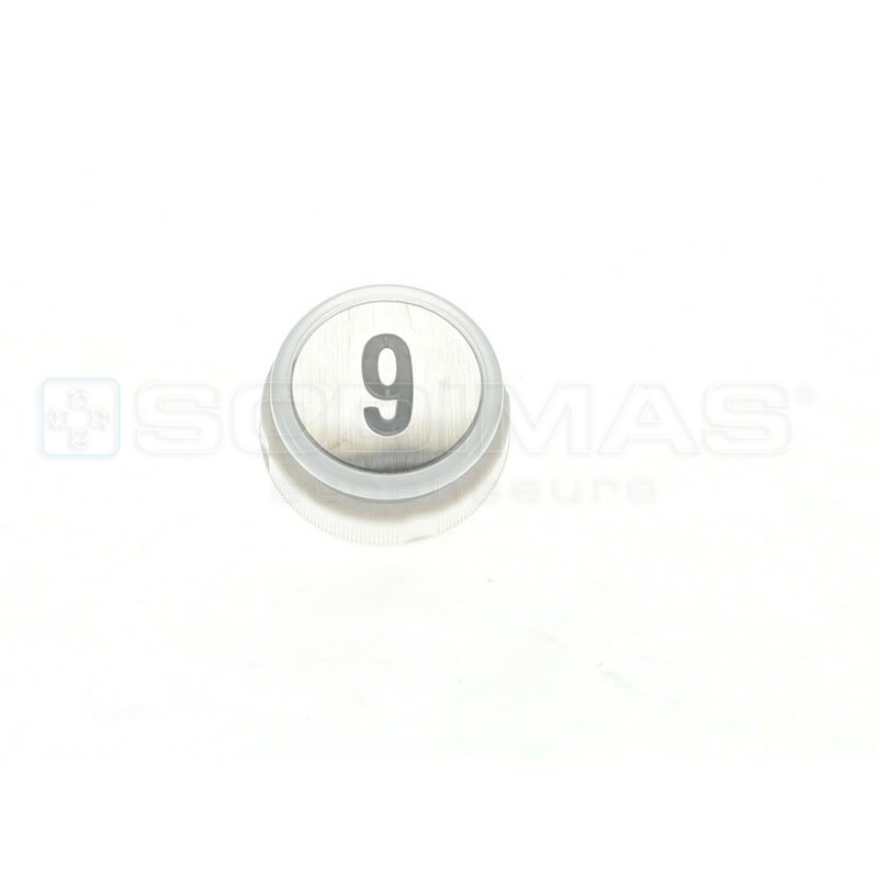 Bouton Cyntra inox brossé 9